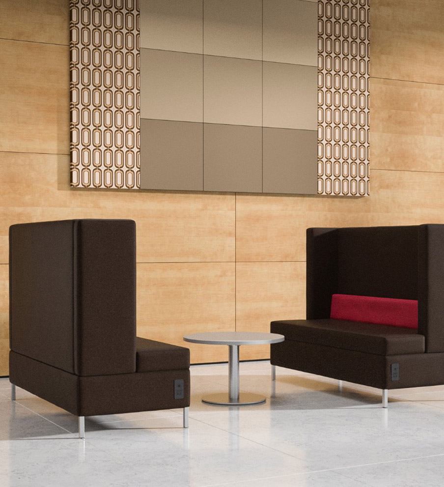 Booths with Divider Screens Booth seating, Lounge, Booth design