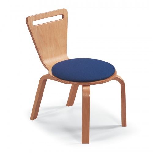 1260-13 Series C Children's Bent Wood Chair with Upholstered Seat 