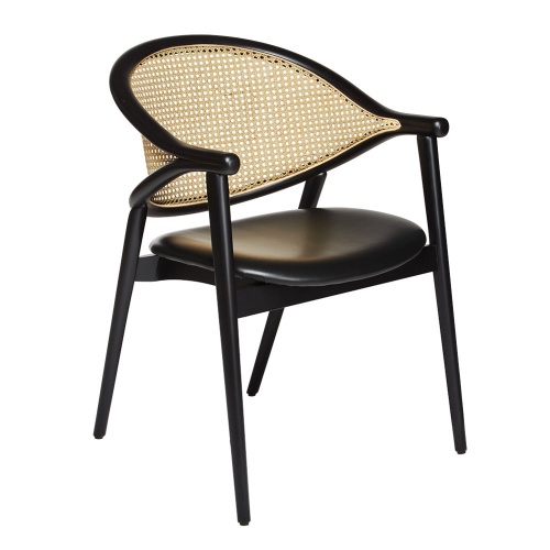 BR-5146 Siena Wood Armchair with Cane Back