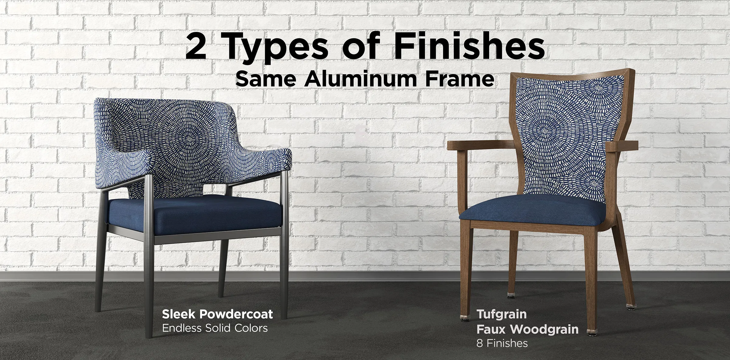 Tufgrain or Powdercoat Aluminum Chairs